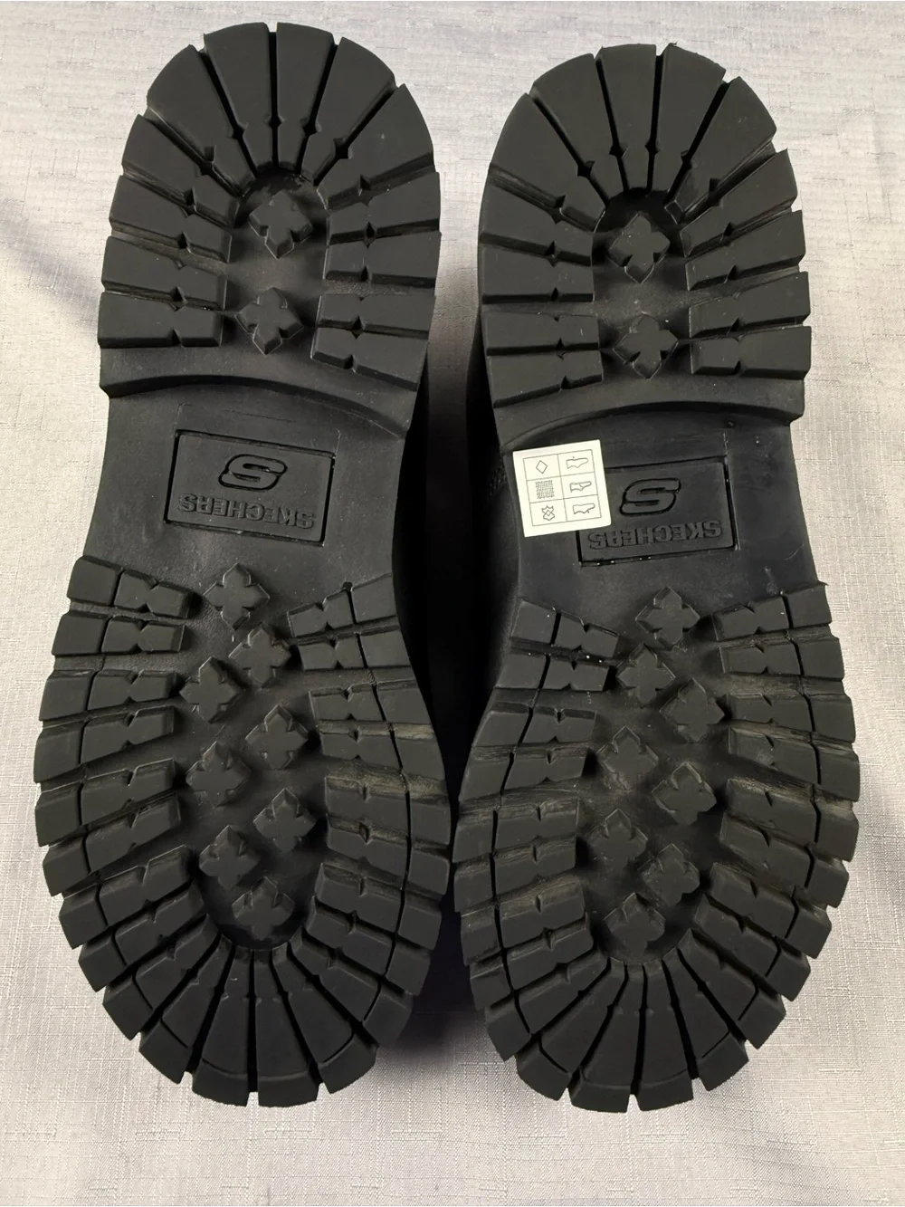Skechers Men’s Black Leather Oxford Work Shoes  Size 10.5 S/N 60997